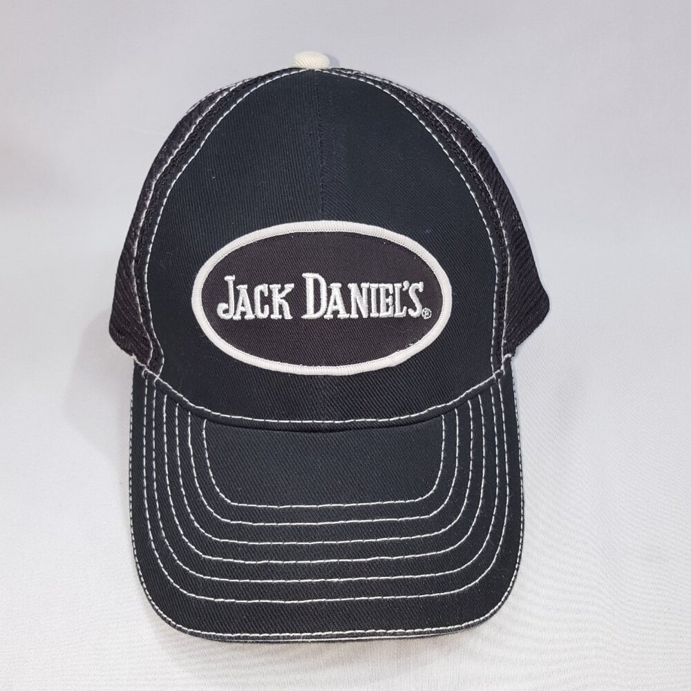 Jack Daniels Whisky Vintage Snapback Cherokee Mesh Back Truckers Cap Black